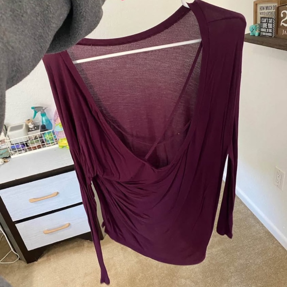 Women's Purple Drape Top